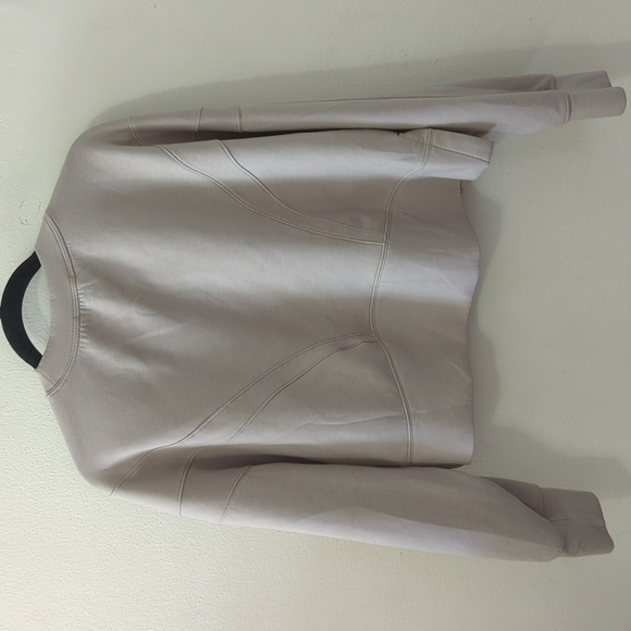 YPB Your Personal Best NeoKnit Mini Crew Cropped Sweatshirt Tan Women's Size M - Picture 6 of 7